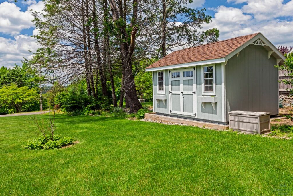 shed in the yard