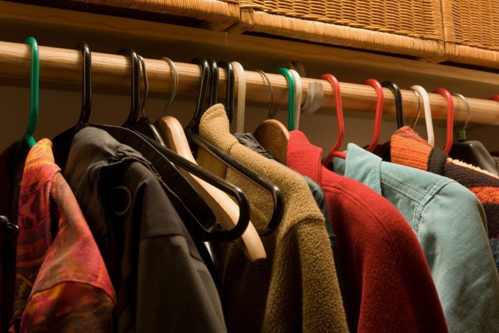 coats in closet